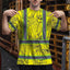 Yellow Neon Flowers Hi-Vis Work Shirt