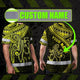 Yellow Neon Hawaii Octopus Custom Hi-Vis Work Shirt