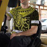 Hi Vis Shirt Reflective Tapes Yellow Neon Hawaii Octopus Custom