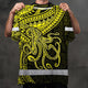 Yellow Neon Hawaii Octopus Custom Hi-Vis Work Shirt