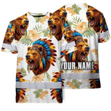 Hi Vis T Shirt Reflective Tapes Bear Native Custom Name Safety Workwear For Workers, Truckers, Operators