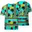 Blue Neon Flowers Hi-Vis T-Shirt