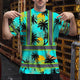 Blue Neon Flowers Hi-Vis T-Shirt