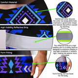 Hi Vis T Shirt Reflective Tapes Blue Violet Native Custom Name Safety Workwear For Workers, Truckers, Operators