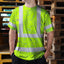 Green Grey Flowers Hawaii Hi-Vis T-Shirt