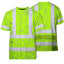 Green Grey Flowers Hawaii Hi-Vis T-Shirt