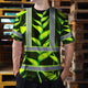 Green Neon Black Heliconia Hi-Vis T-Shirt