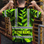 Green Neon Black Heliconia Hi-Vis T-Shirt