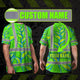 Green Neon Blue Heliconia Hi-Vis T-Shirt