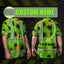 Green Neon Flowers Hi-Vis T-Shirt