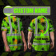 Green Neon Flowers Hi-Vis T-Shirt