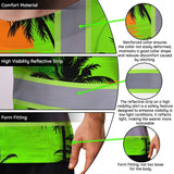 Hi Vis T Shirt Reflective Tapes Green Neon Flowers Custom Name