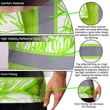 Hi Vis T Shirt Reflective Tapes Green Neon White Protea Custom Name Safety Workwear For Workers, Truckers, Operators