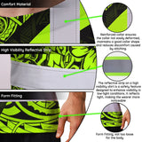 Hi Vis T Shirt Reflective Tapes Hawaiian Polynesian Tribal Custom Name Safety Workwear For Workers, Truckers, Operators