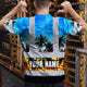 Light Blue Coconut Tree Hi-Vis T-Shirt