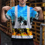 Light Blue Coconut Tree Hi-Vis T-Shirt