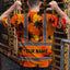 Orange Neon Flowers Hi-Vis T-Shirt