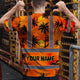 Orange Neon Flowers Hi-Vis T-Shirt