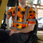 Orange Neon Flowers Hi-Vis T-Shirt