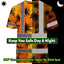 Orange Neon Flowers Hi-Vis T-Shirt