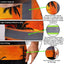 Orange Neon Flowers Hi-Vis T-Shirt