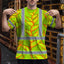 Orange Neon Lime Heliconia Hi-Vis T-Shirt