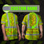 Orange Neon Lime Heliconia Hi-Vis T-Shirt