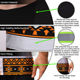 Hi Vis T Shirt Reflective Tapes Orange Neon Skull Native Custom Name Safety Workwear For Workers, Truckers, Operators