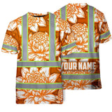 Hi Vis T Shirt Reflective Tapes Orange Neon White Protea Custom Name Safety Workwear For Workers, Truckers, Operators