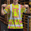 Pink And Lime Neon Frog Hi-Vis T-Shirt