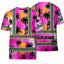 Pink Neon Flowers Hi-Vis T-Shirt