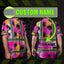 Pink Neon Flowers Hi-Vis T-Shirt