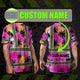Pink Neon Flowers Hi-Vis T-Shirt