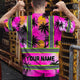 Pink Neon Flowers Hi-Vis T-Shirt