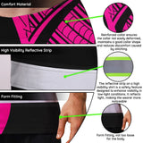 Hi Vis T Shirt Reflective Tapes Pink Neon Hawaii Custom Name Safety Workwear For Workers, Truckers, Operators