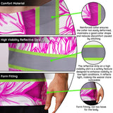Hi Vis T Shirt Reflective Tapes Pink Neon White Protea Custom Name Safety Workwear For Workers, Truckers, Operators