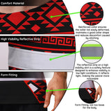 Hi Vis T Shirt Reflective Tapes Red Neon Native Custom Name Safety Workwear For Workers, Truckers, Operators