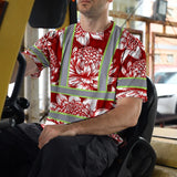 Hi Vis T Shirt Reflective Tapes Red Neon White Protea Custom Name Safety Workwear For Workers, Truckers, Operators