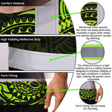 Hi Vis T Shirt Reflective Tapes Sea Turtle Hawaiian Polynesian Tribal Custom Name