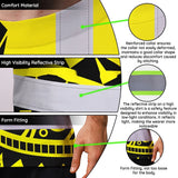 Hi Vis T Shirt Reflective Tapes TiKi Yellow Neon Polynesian Tribal Custom Name Safety Workwear For Workers, Truckers, Operators