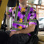Violet Neon Flowers Hi-Vis T-Shirt