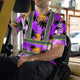 Violet Neon Flowers Hi-Vis T-Shirt