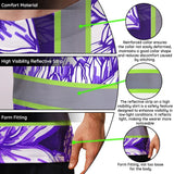 Hi Vis T Shirt Reflective Tapes Violet Neon White Protea Custom Name Safety Workwear For Workers, Truckers, Operators