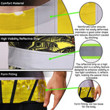 Hi Vis T Shirt Reflective Tapes Yellow Coconut Tree Custom Name Safety Workwear For Workers, Truckers, Operators