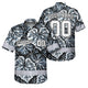 Hi Vis Team Hawaiian Shirt Reflective Tapes Black White Leaf Hi-Vis Hawaiian Shirt