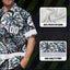 Hi Vis Team Hawaiian Shirt Reflective Tapes Black White Leaf Hi-Vis Hawaiian Shirt