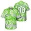 Hi Vis Team Hawaiian Shirt Reflective Tapes Green White Leaf Hi-Vis Hawaiian Shirt