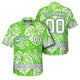 Hi Vis Team Hawaiian Shirt Reflective Tapes Green White Leaf Hi-Vis Hawaiian Shirt