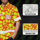 Hi Vis Team Hawaiian Shirt Reflective Tapes Orange Lime Flower Hi-Vis Hawaiian Shirt