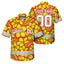 Hi Vis Team Hawaiian Shirt Reflective Tapes Orange Lime Flower Hi-Vis Hawaiian Shirt
